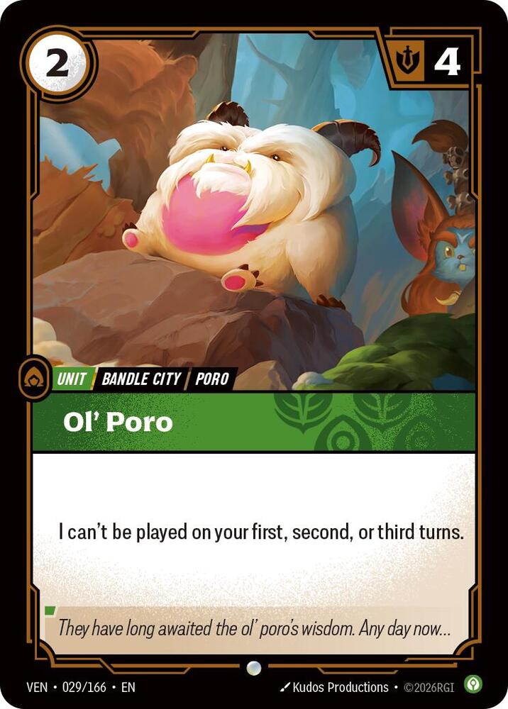 Ol' Poro, Vendetta 029/166