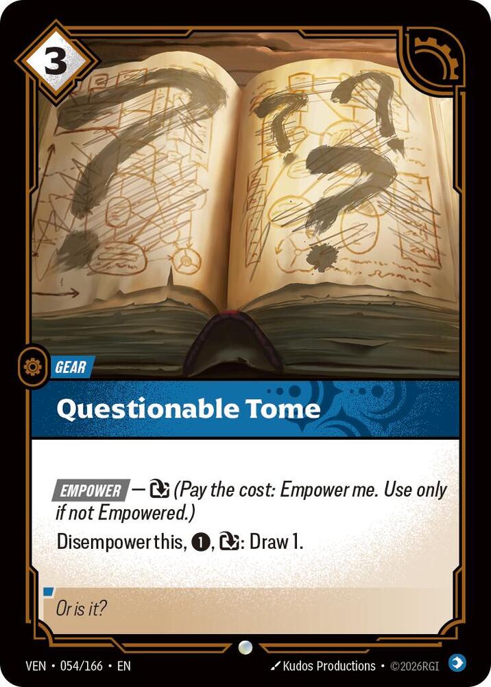 Questionable Tome, Vendetta 054/166