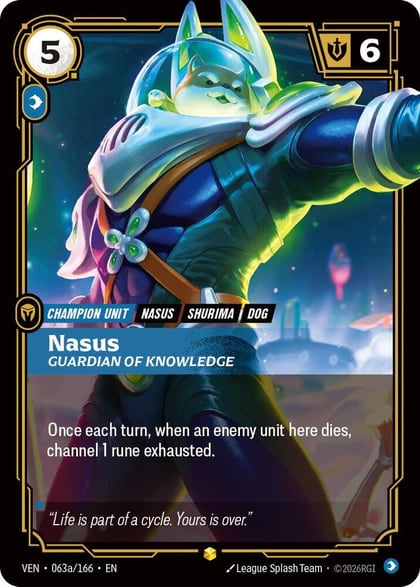 Nasus, Guardian of Knowledge (Alternate Art), Vendetta 063a/166