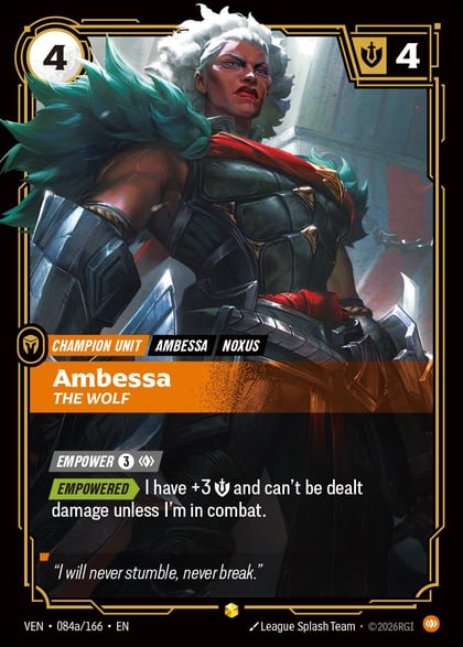 Ambessa - The Wolf (Alternate Art), Vendetta 084a/166