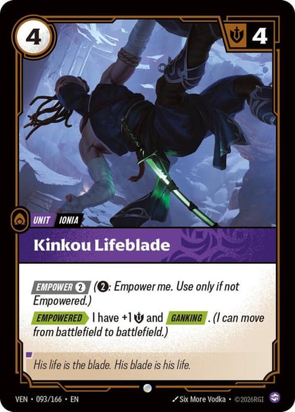 Kinkou Lifeblade, Vendetta 093/166