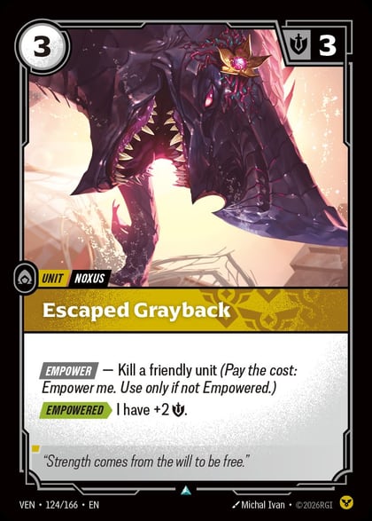 Escaped Grayback, Vendetta 124/166