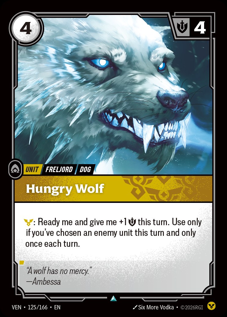 Hungry Wolf, Vendetta 125/166