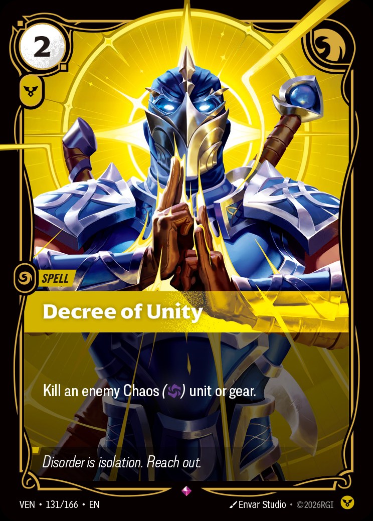 Decree of Unity, Vendetta 131/166
