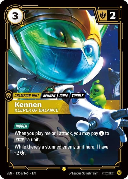 Kennen, Keeper of Balance (Alternate Art), Vendetta 135a/166