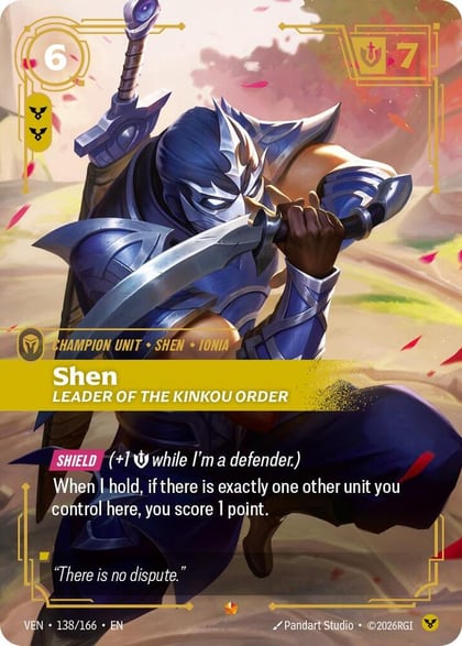 Shen, Leader of the Kinkou Order, Vendetta 138/166