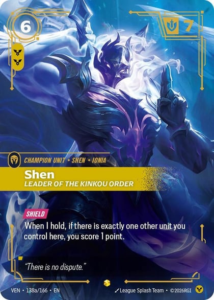 Shen, Leader of the Kinkou Order (Alternate Art), Vendetta 138a/166