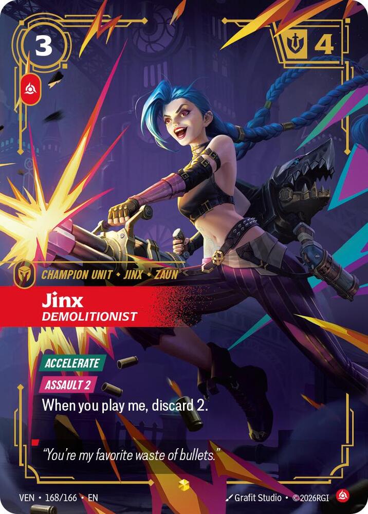 Jinx, Demolitionist (Overnumbered), Vendetta 168/166