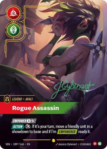 Akali, Rogue Assassin (Signature), Vendetta 189*/166