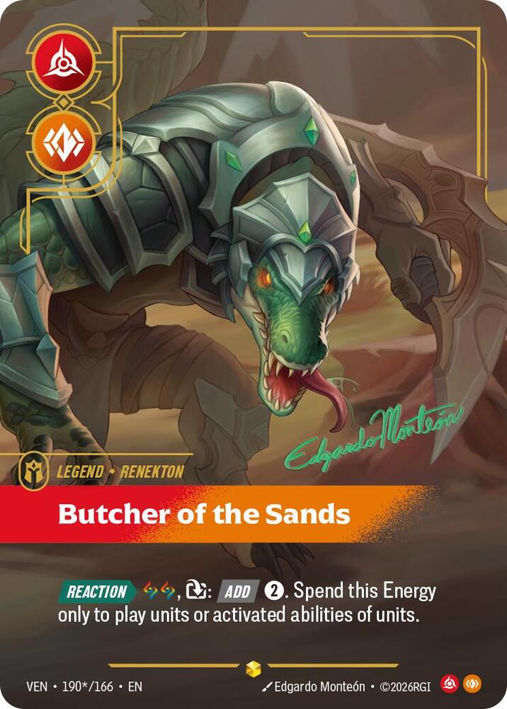 Renekton, Butcher of the Sands (Signature), Vendetta 190*/166
