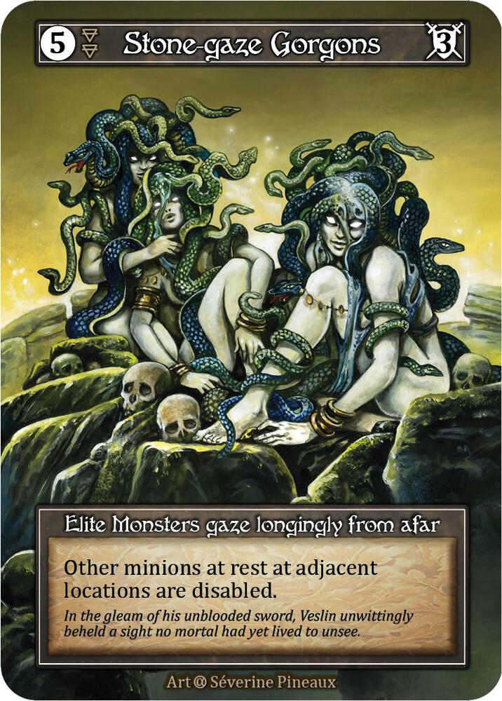Stone-gaze Gorgons (Foil), Alpha #522347