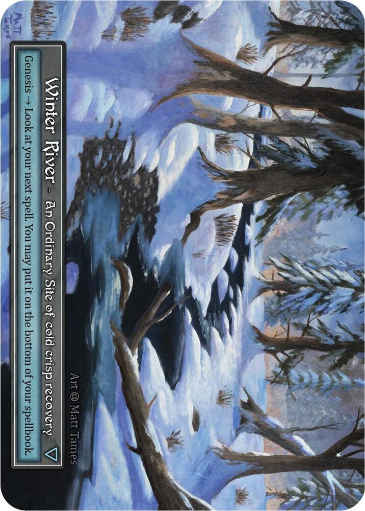 Winter River (Foil) (Box Topper), Alpha #530305