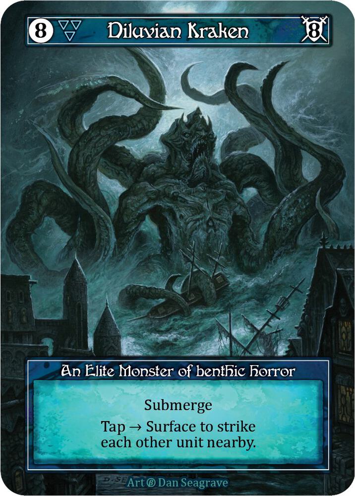 Diluvian Kraken (Foil), Beta #523143