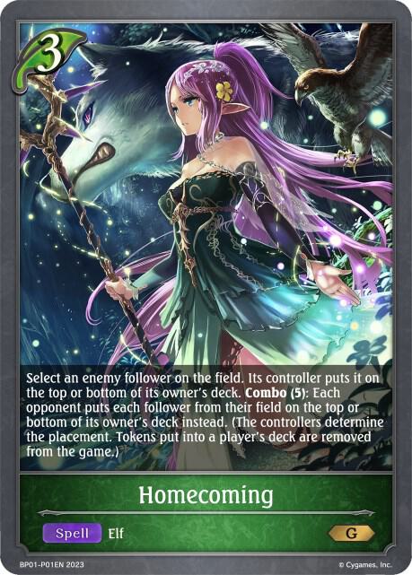 Homecoming - P01EN (Foil), BP01: Advent of Genesis BP01-P01EN