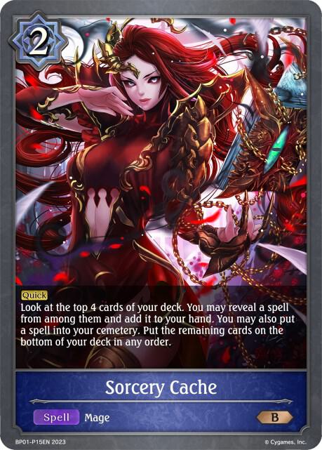 Sorcery Cache - P15EN (Foil), BP01: Advent of Genesis BP01-P15EN