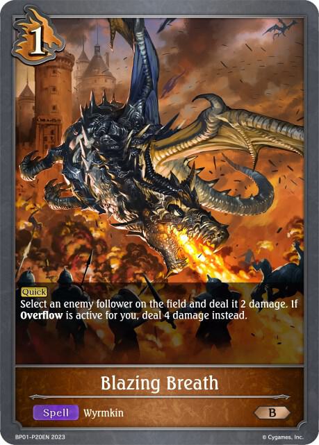 Blazing Breath - P20EN (Foil), BP01: Advent of Genesis BP01-P20EN
