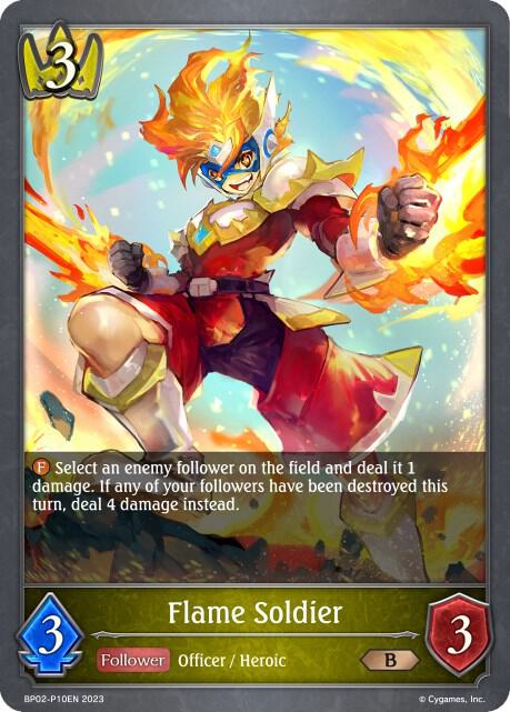 Flame Soldier - P10EN (Foil), BP02: Reign of Bahamut BP02-P10EN