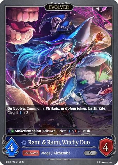 Remi & Rami, Witchy Duo (Evolved) - P13EN (Foil), BP02: Reign of Bahamut BP02-P13EN