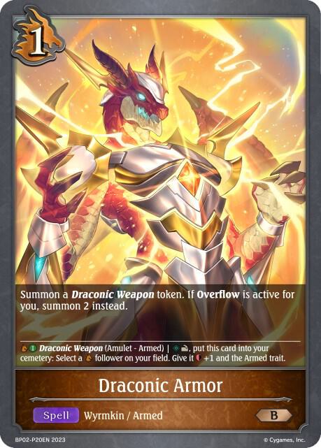 Draconic Armor - P20EN (Foil), BP02: Reign of Bahamut BP02-P20EN