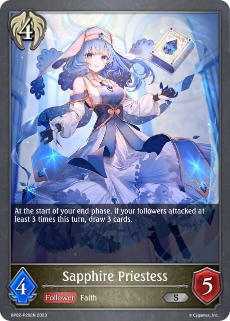 Sapphire Priestess - P29EN (Foil), BP02: Reign of Bahamut BP02-P29EN
