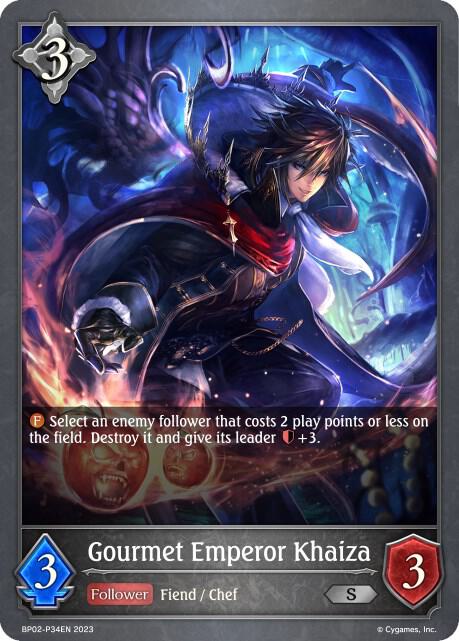 Gourmet Emperor Khaiza - P34EN (Foil), BP02: Reign of Bahamut BP02-P34EN