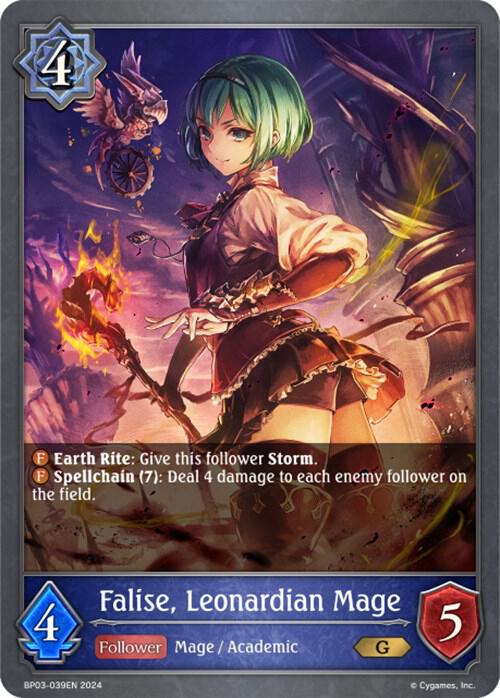 Falise, Leonardian Mage, BP03: Flame of Laevateinn BP03-039EN