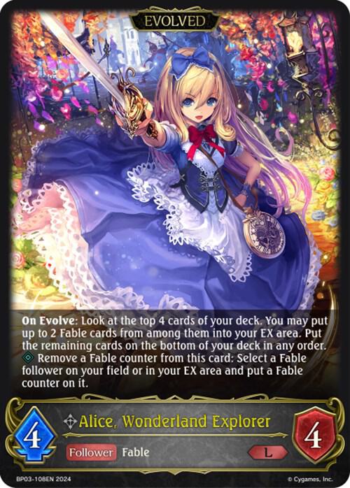 Alice, Wonderland Explorer (Evolved), BP03: Flame of Laevateinn BP03-108EN