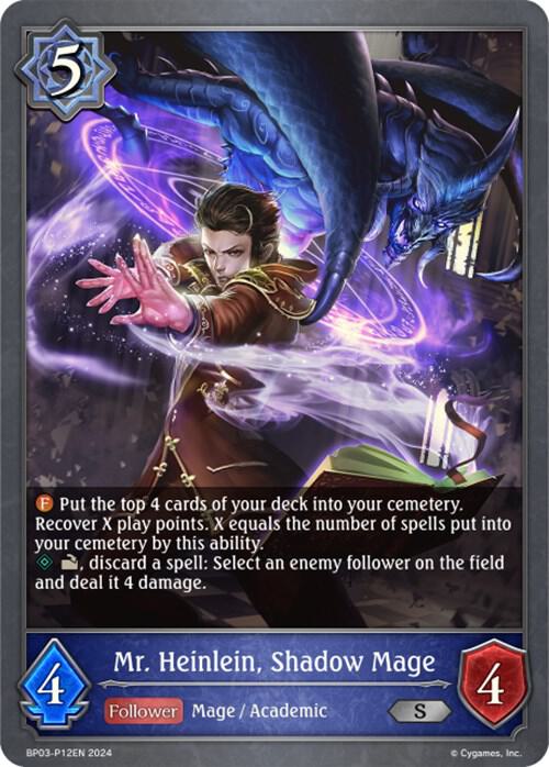 Mr. Heinlein, Shadow Mage - P12EN (Foil), BP03: Flame of Laevateinn BP03-P12EN