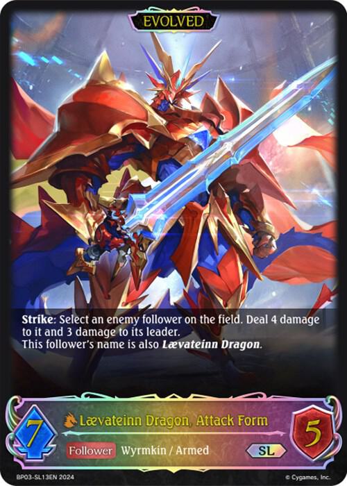 Laevateinn Dragon, Attack Form (Evolved) (SL), BP03: Flame of Laevateinn BP03-SL13EN