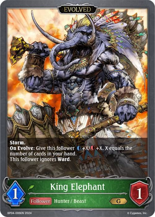 King Elephant (Evolved), BP04: Cosmic Mythos BP04-006EN