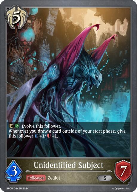 Unidentified Subject, BP05: Omens Eternal BP05-094EN