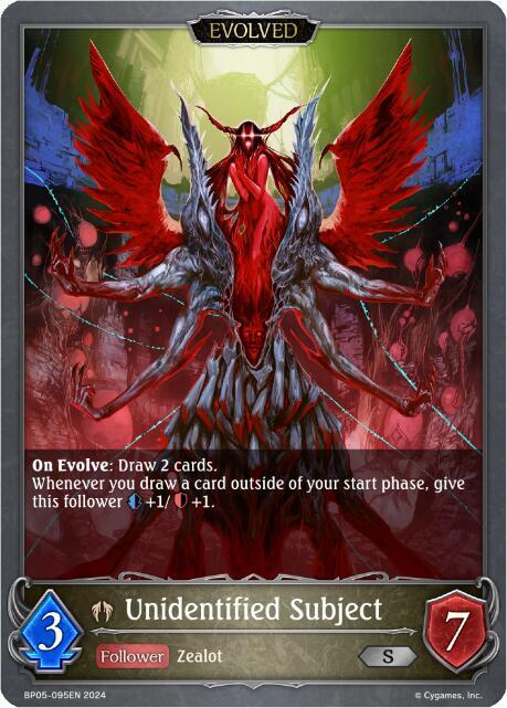 Unidentified Subject (Evolved), BP05: Omens Eternal BP05-095EN