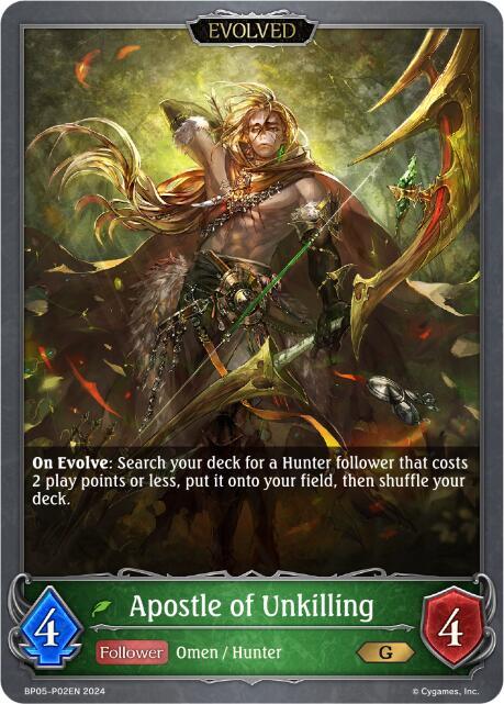 Apostle of Unkilling (Evolved) - P02EN (Foil), BP05: Omens Eternal BP05-P02EN