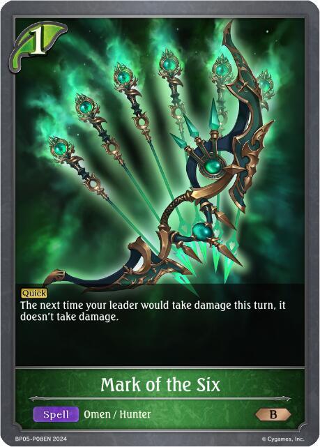 Mark of the Six - P08EN (Foil), BP05: Omens Eternal BP05-P08EN