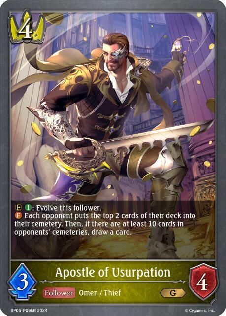 Apostle of Usurpation (Foil), BP05: Omens Eternal BP05-P09EN