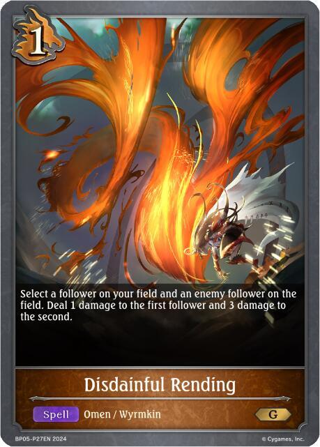 Disdainful Rending - P27 (Foil), BP05: Omens Eternal BP05-P27EN