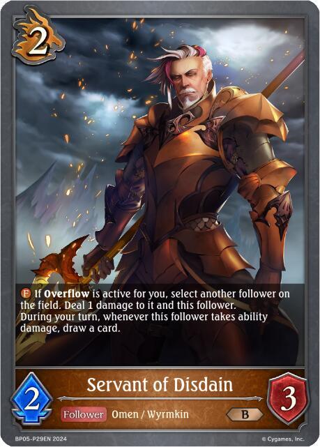 Servant of Disdain - P29 (Foil), BP05: Omens Eternal BP05-P29EN