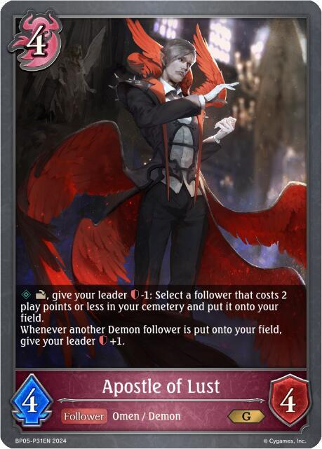 Apostle of Lust - P31EN (Foil), BP05: Omens Eternal BP05-P31EN