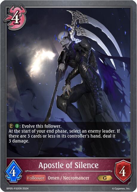 Apostle of Silence - P32EN (Foil), BP05: Omens Eternal BP05-P32EN