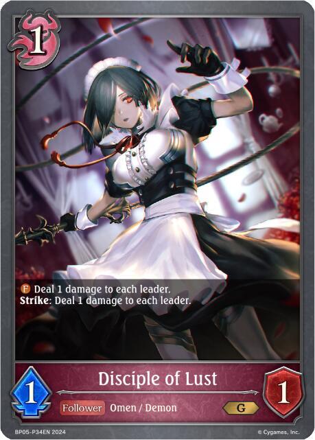 Disciple of Lust - P34EN (Foil), BP05: Omens Eternal BP05-P34EN