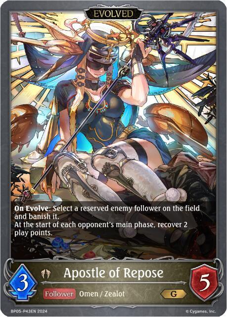 Apostle of Repose (Evolved) - P43 (Foil), BP05: Omens Eternal BP05-P43EN