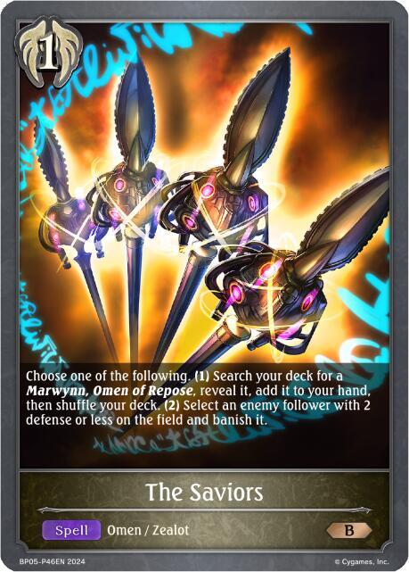 The Saviors - P46 (Foil), BP05: Omens Eternal BP05-P46EN