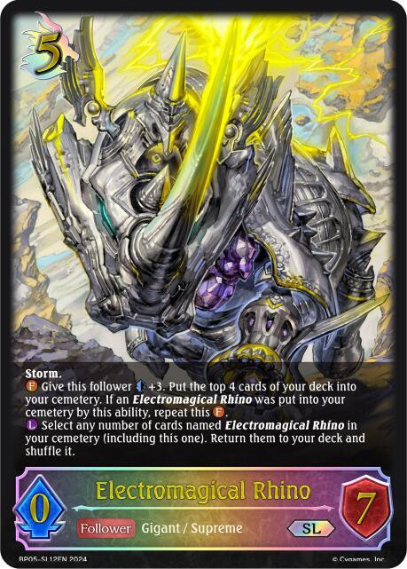 Electromagical Rhino (SL), BP05: Omens Eternal BP05-SL12EN