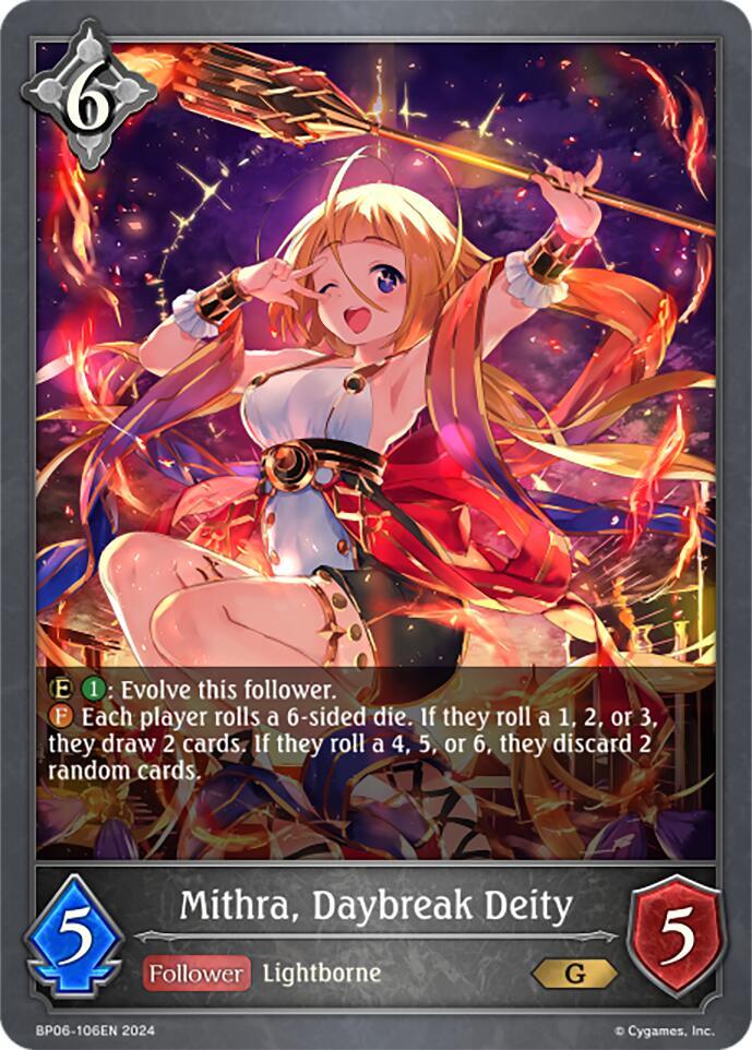 Mithra, Daybreak Deity, BP06: Paragons of the Colosseum BP06-106EN