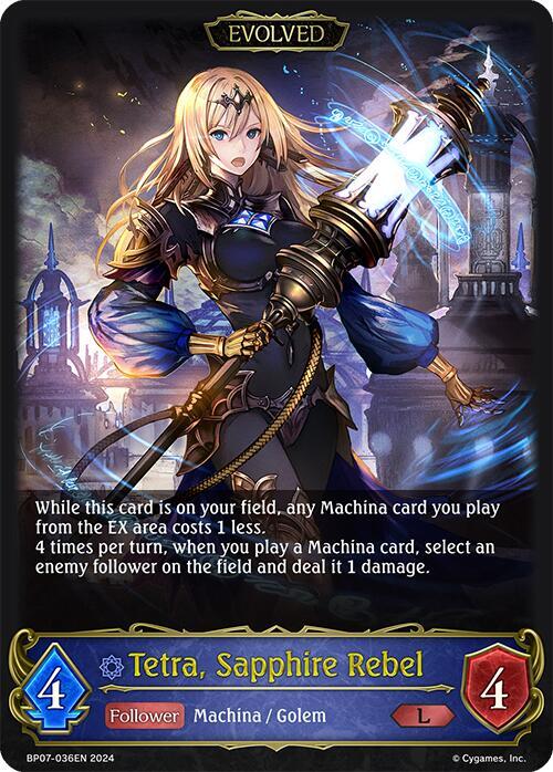 Tetra, Sapphire Rebel (Evolved), BP07: Verdant Steel BP07-036EN