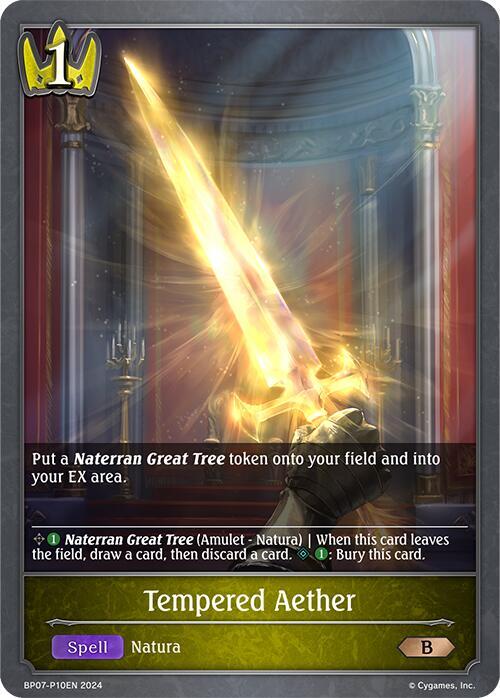 Tempered Aether - P10EN (Foil), BP07: Verdant Steel BP07-P10EN