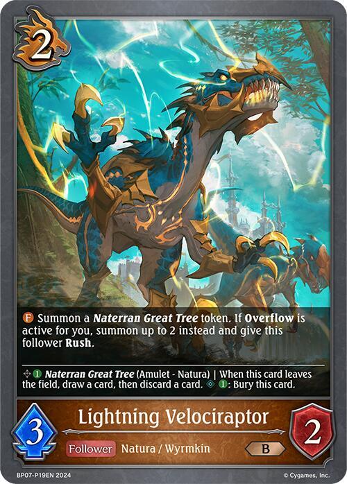 Lightning Velociraptor - P19EN (Foil), BP07: Verdant Steel BP07-P19EN