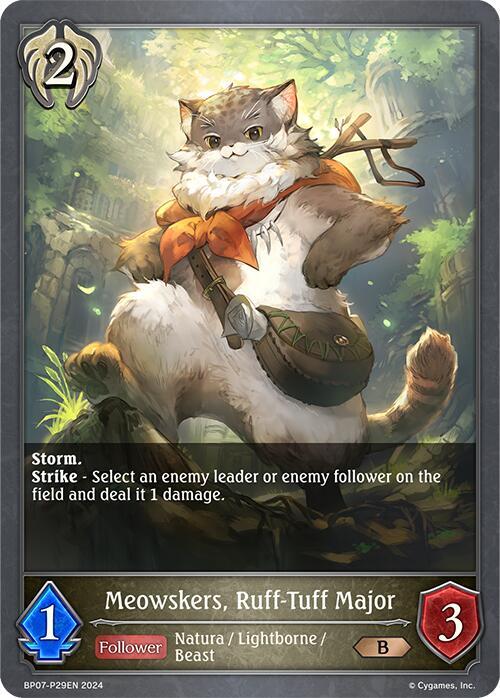 Meowskers, Ruff-Tuff Major - P29EN (Foil), BP07: Verdant Steel BP07-P29EN