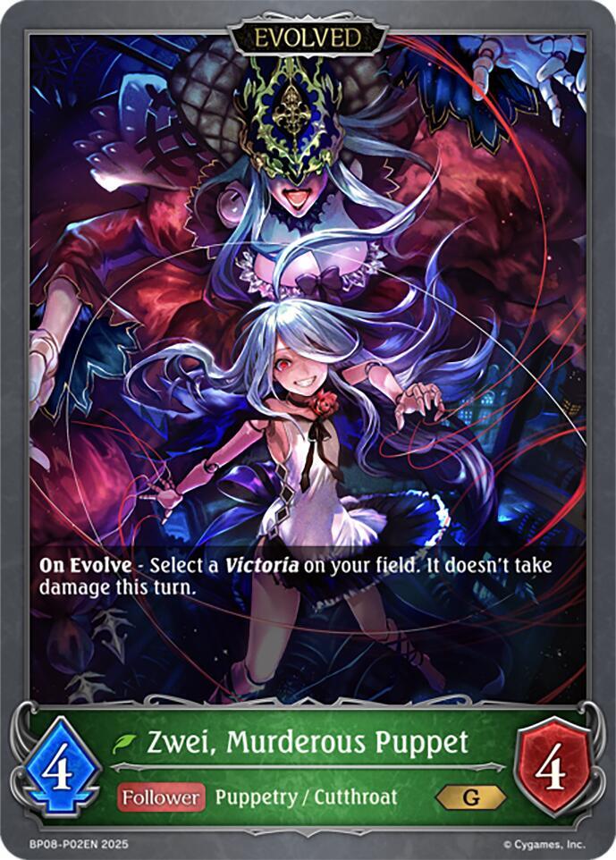 Zwei, Murderous Puppet (Evolved) - P02EN (Foil), BP08: Alterchaotica BP08-P02EN