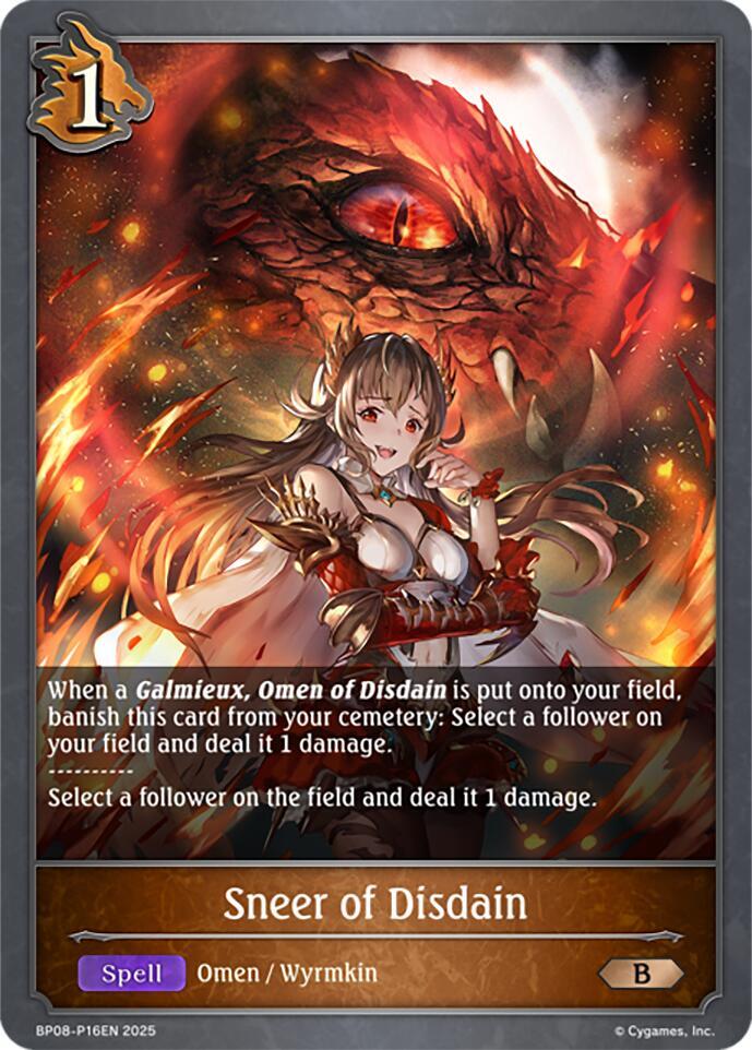Sneer of Disdain - P16EN (Foil), BP08: Alterchaotica BP08-P16EN